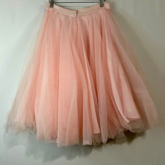 Women’s Tulle Layered Full Length Maxi Skirt Pink Medium EUC Formal Event - Picture 6 of 6